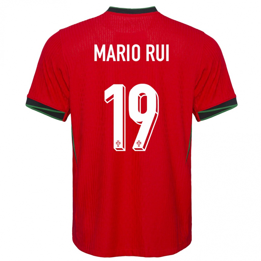 Gyermek Labdarúgás Portugália Mario Rui #19 Piros Hazai Jersey 24-26 Mez Póló Ing