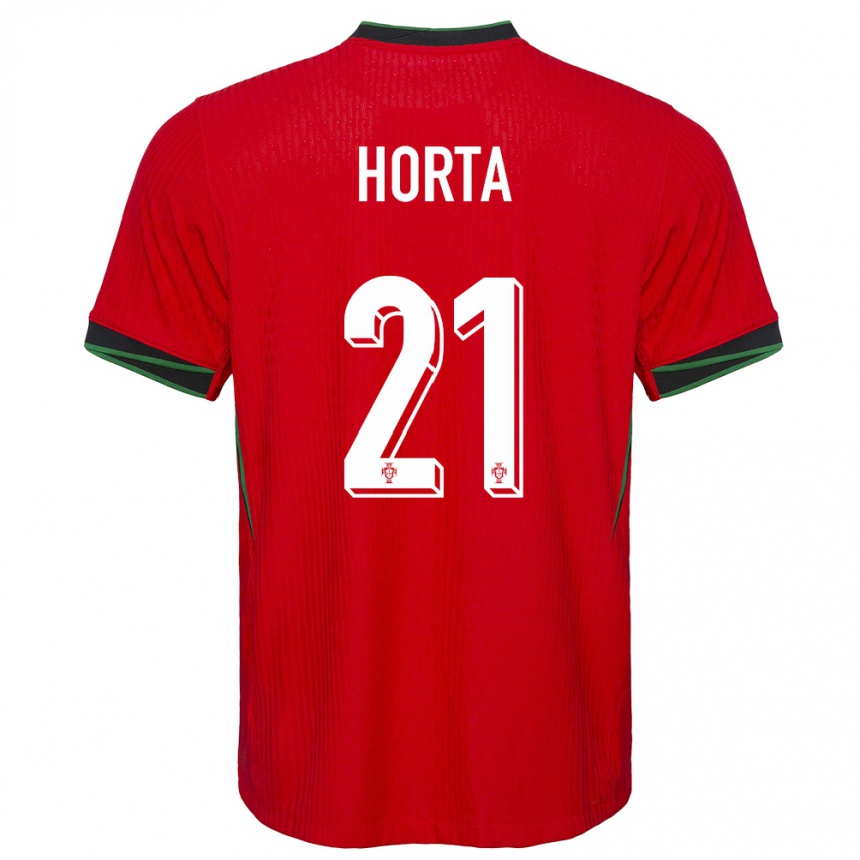 Gyermek Labdarúgás Portugália Ricardo Horta #21 Piros Hazai Jersey 24-26 Mez Póló Ing