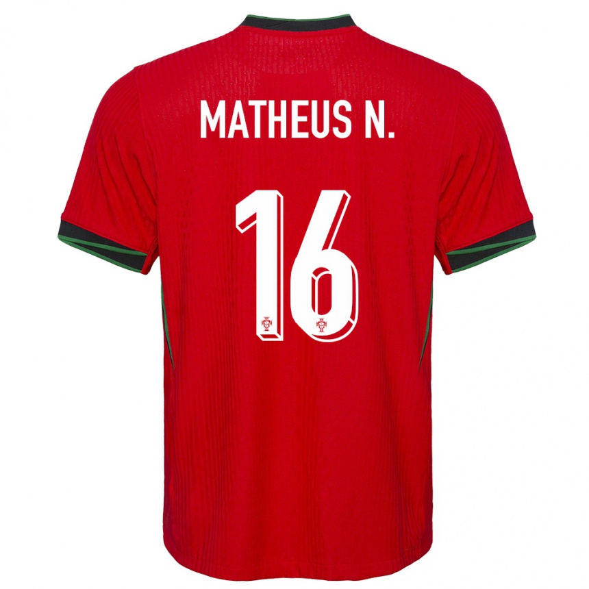 Gyermek Labdarúgás Portugália Matheus Nunes #16 Piros Hazai Jersey 24-26 Mez Póló Ing