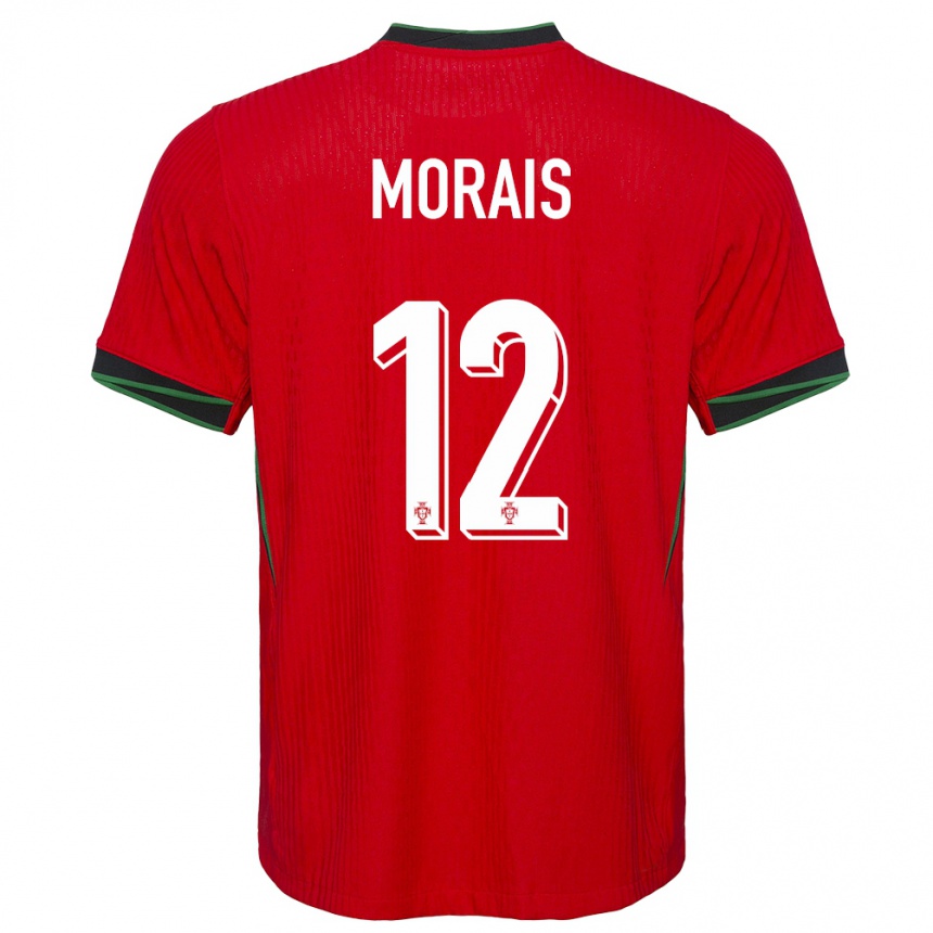 Gyermek Labdarúgás Portugália Patricia Morais #12 Piros Hazai Jersey 24-26 Mez Póló Ing