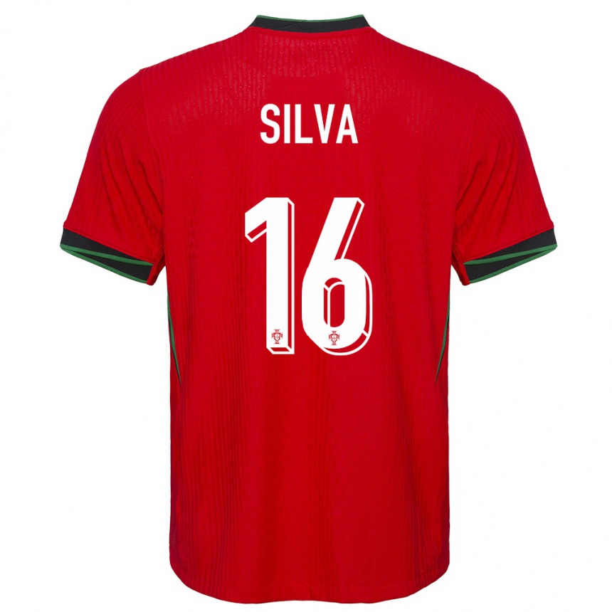 Gyermek Labdarúgás Portugália Diana Silva #16 Piros Hazai Jersey 24-26 Mez Póló Ing