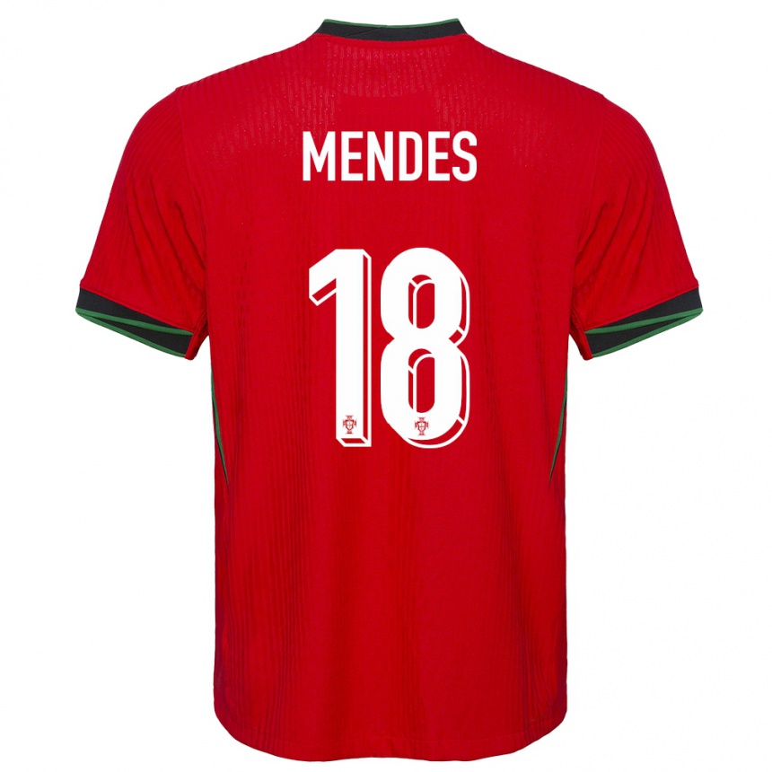 Gyermek Labdarúgás Portugália Carolina Mendes #18 Piros Hazai Jersey 24-26 Mez Póló Ing