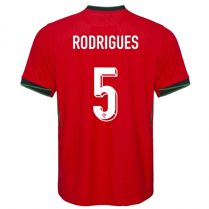 Gyermek Labdarúgás Portugália Rafael Rodrigues #5 Piros Hazai Jersey 24-26 Mez Póló Ing