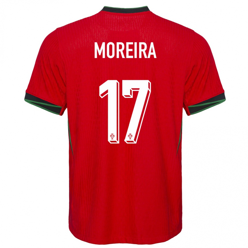 Gyermek Labdarúgás Portugália Afonso Moreira #17 Piros Hazai Jersey 24-26 Mez Póló Ing