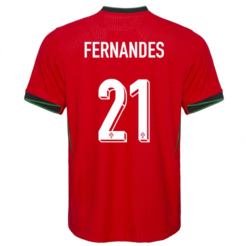 Gyermek Labdarúgás Portugália Mateus Fernandes #21 Piros Hazai Jersey 24-26 Mez Póló Ing