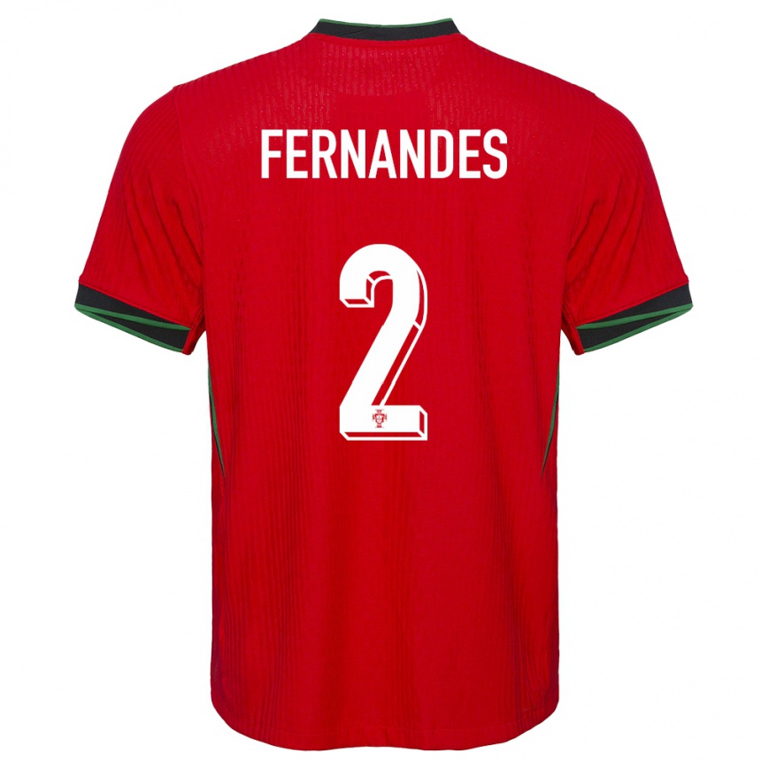 Gyermek Labdarúgás Portugália Martim Fernandes #2 Piros Hazai Jersey 24-26 Mez Póló Ing