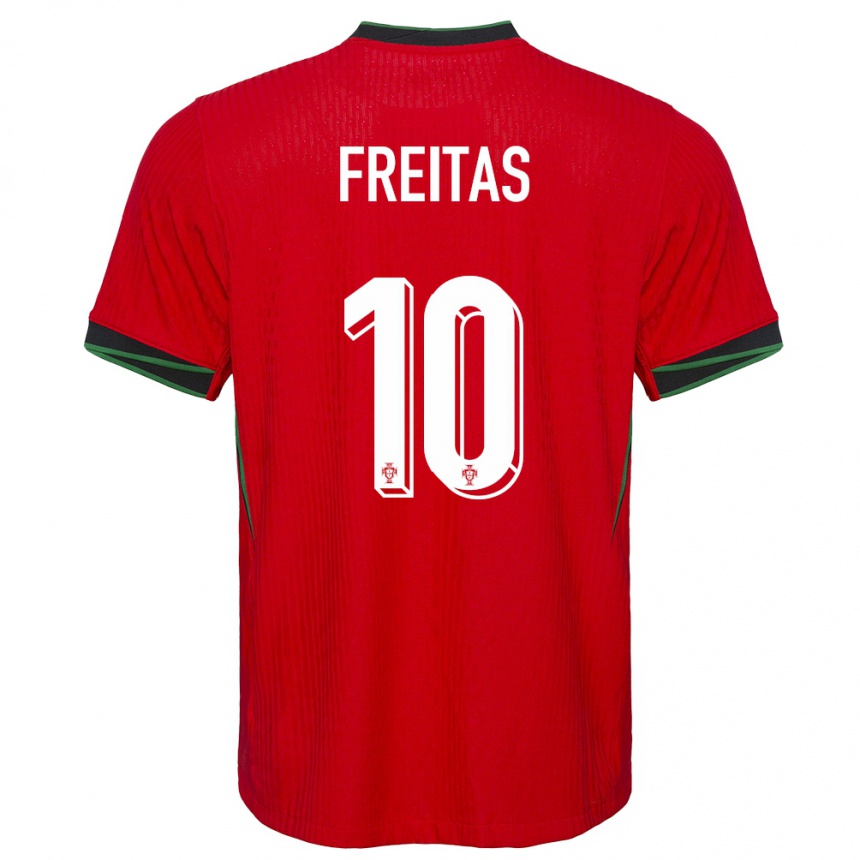 Gyermek Labdarúgás Portugália Tiago Freitas #10 Piros Hazai Jersey 24-26 Mez Póló Ing