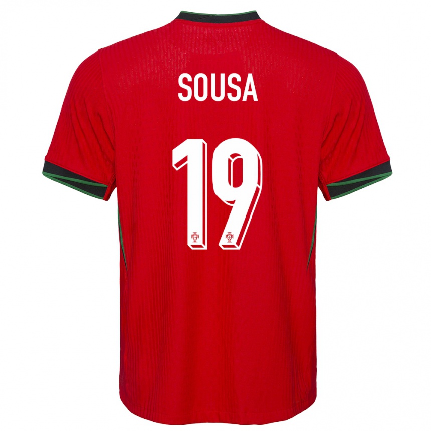 Gyermek Labdarúgás Portugália Goncalo Sousa #19 Piros Hazai Jersey 24-26 Mez Póló Ing