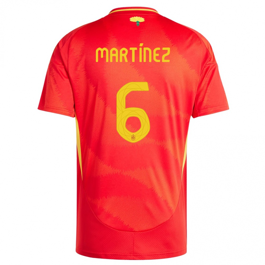 Gyermek Labdarúgás Spanyolország Roger Martinez #6 Piros Hazai Jersey 24-26 Mez Póló Ing