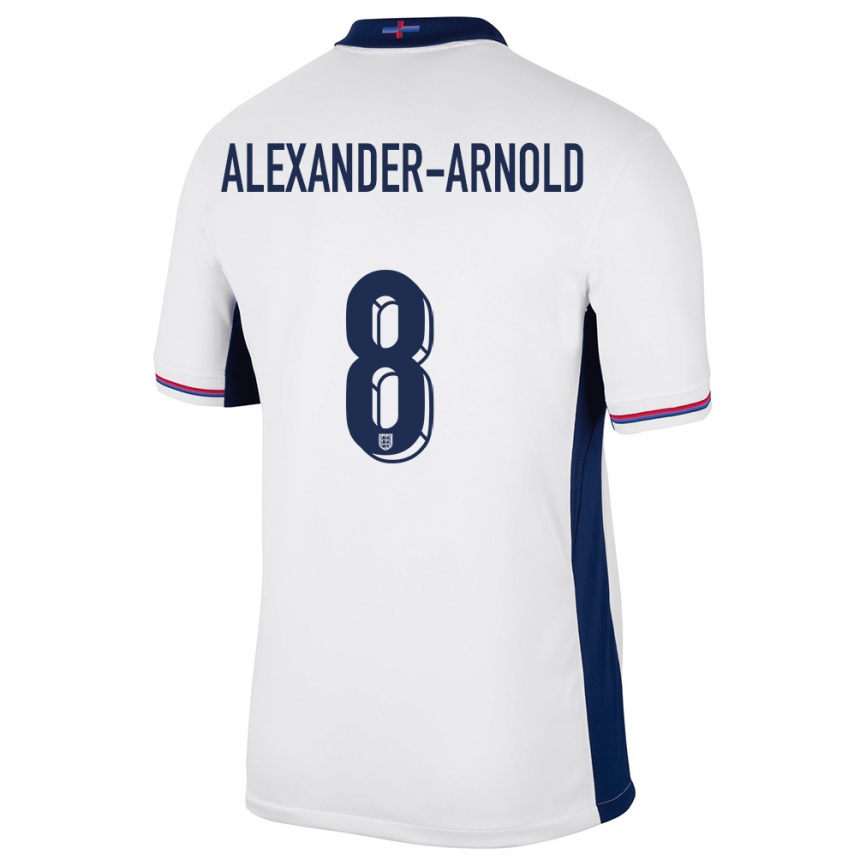 Gyermek Labdarúgás Anglia Trent Alexander-Arnold #8 Fehér Hazai Jersey 24-26 Mez Póló Ing