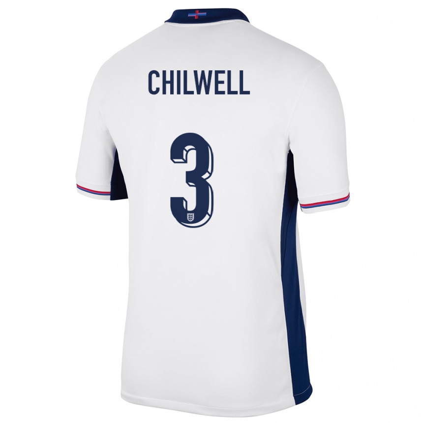 Gyermek Labdarúgás Anglia Ben Chilwell #3 Fehér Hazai Jersey 24-26 Mez Póló Ing