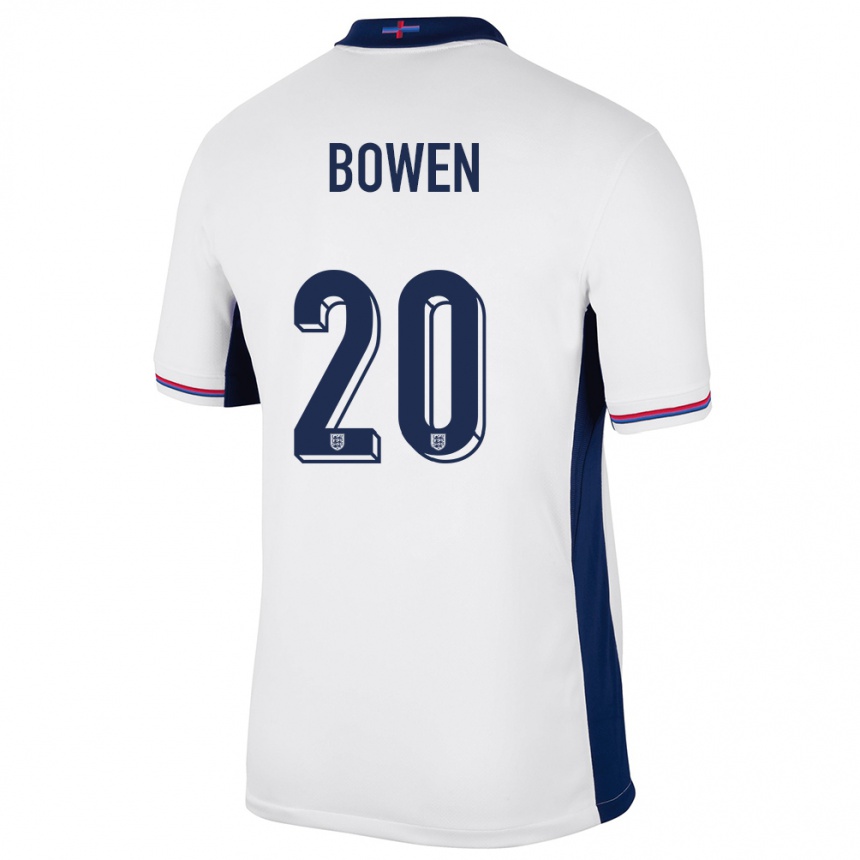 Gyermek Labdarúgás Anglia Jarrod Bowen #20 Fehér Hazai Jersey 24-26 Mez Póló Ing