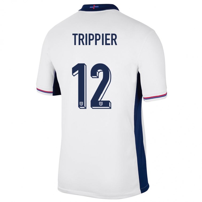 Gyermek Labdarúgás Anglia Kieran Trippier #12 Fehér Hazai Jersey 24-26 Mez Póló Ing