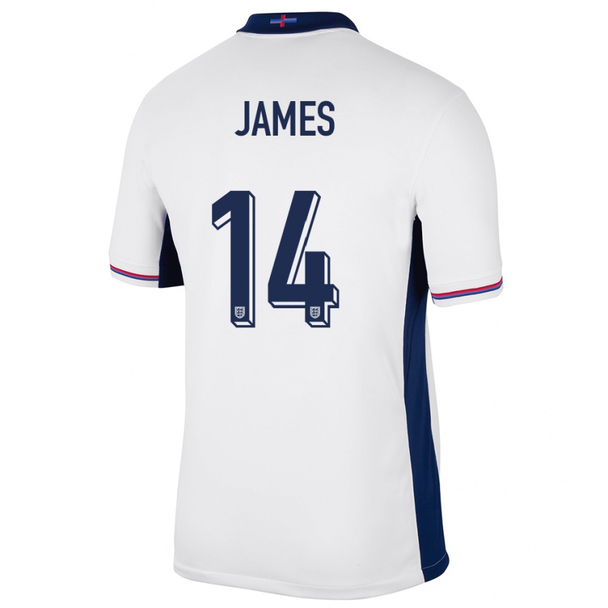 Gyermek Labdarúgás Anglia Reece James #14 Fehér Hazai Jersey 24-26 Mez Póló Ing