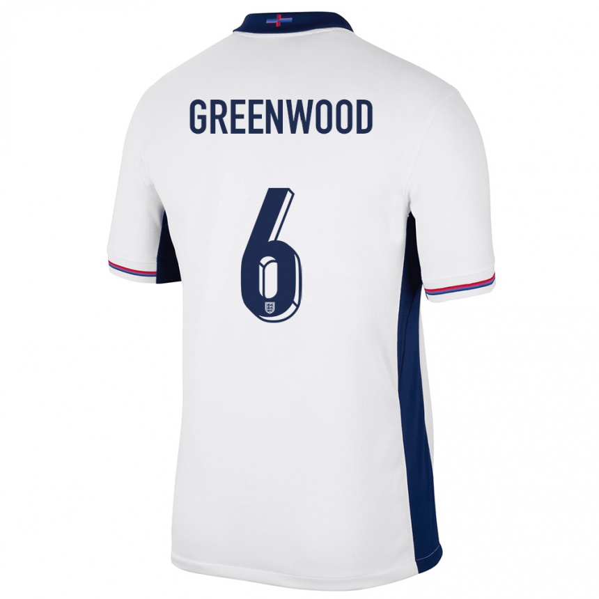 Gyermek Labdarúgás Anglia Alex Greenwood #6 Fehér Hazai Jersey 24-26 Mez Póló Ing