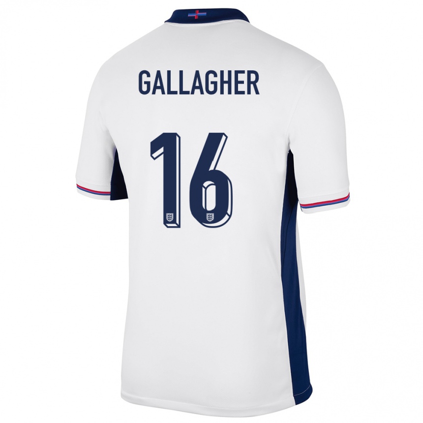 Gyermek Labdarúgás Anglia Conor Gallagher #16 Fehér Hazai Jersey 24-26 Mez Póló Ing