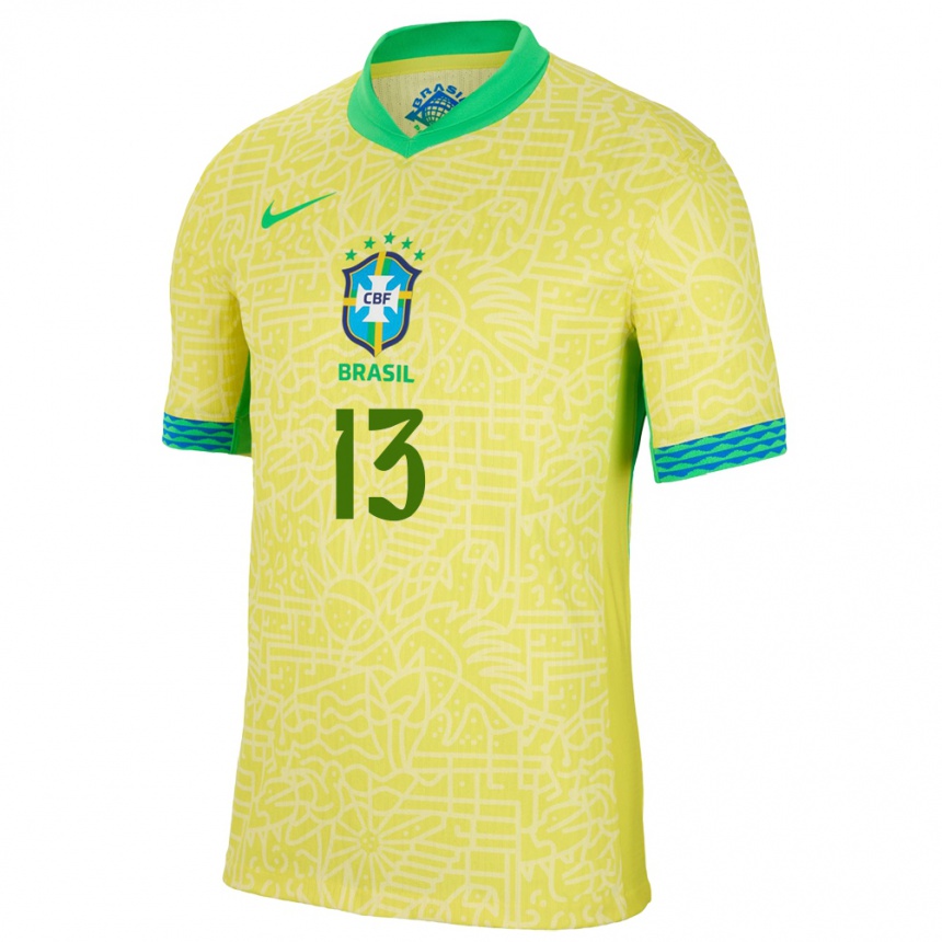 Gyermek Labdarúgás Brazília Tarciane #13 Sárga Hazai Jersey 24-26 Mez Póló Ing