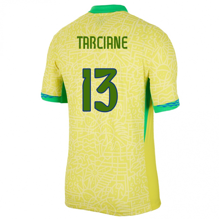 Gyermek Labdarúgás Brazília Tarciane #13 Sárga Hazai Jersey 24-26 Mez Póló Ing