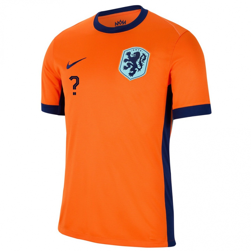 Gyermek Labdarúgás Hollandia Az Ön Neve #0 Narancs Hazai Jersey 24-26 Mez Póló Ing