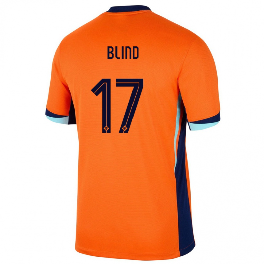 Gyermek Labdarúgás Hollandia Daley Blind #17 Narancs Hazai Jersey 24-26 Mez Póló Ing