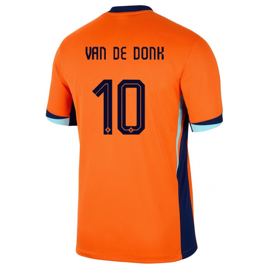 Gyermek Labdarúgás Hollandia Danielle Van De Donk #10 Narancs Hazai Jersey 24-26 Mez Póló Ing