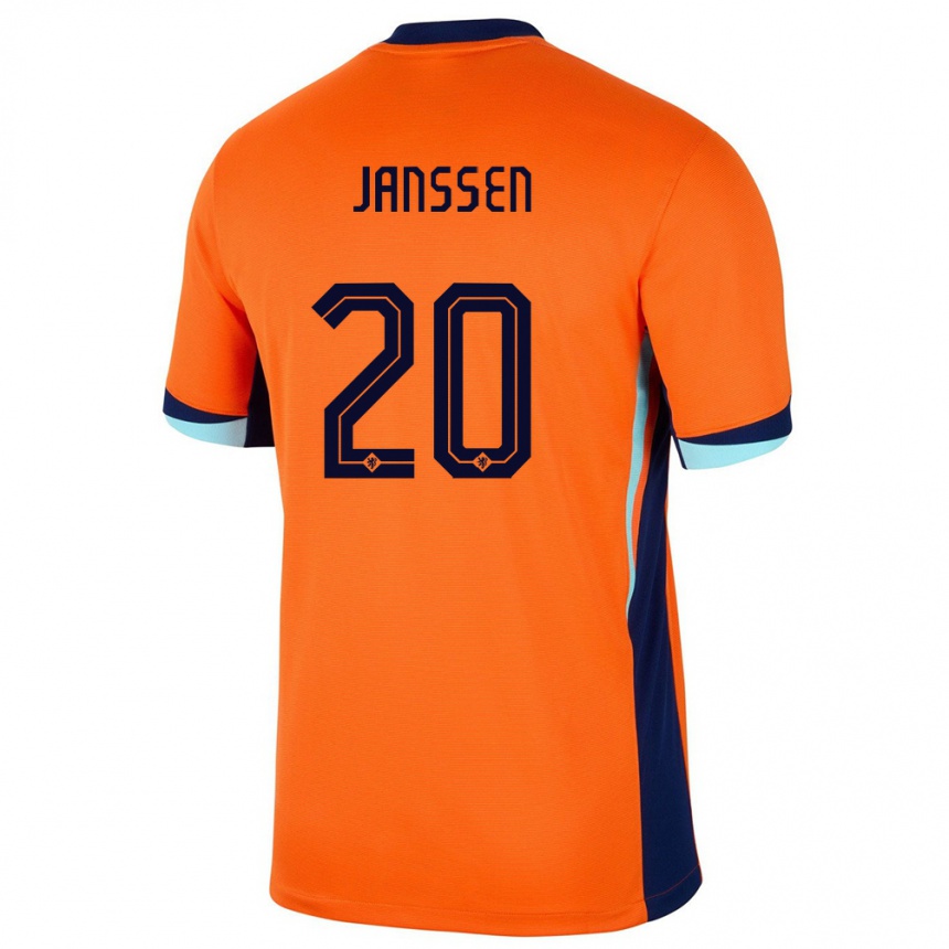 Gyermek Labdarúgás Hollandia Dominique Janssen #20 Narancs Hazai Jersey 24-26 Mez Póló Ing