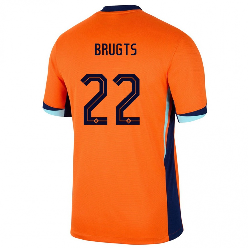 Gyermek Labdarúgás Hollandia Esmee Brugts #22 Narancs Hazai Jersey 24-26 Mez Póló Ing