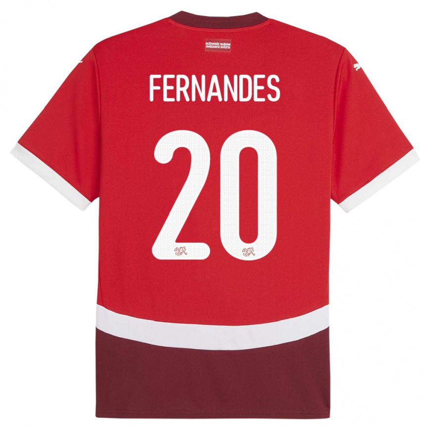 Gyermek Labdarúgás Svájc Edimilson Fernandes #20 Piros Hazai Jersey 24-26 Mez Póló Ing