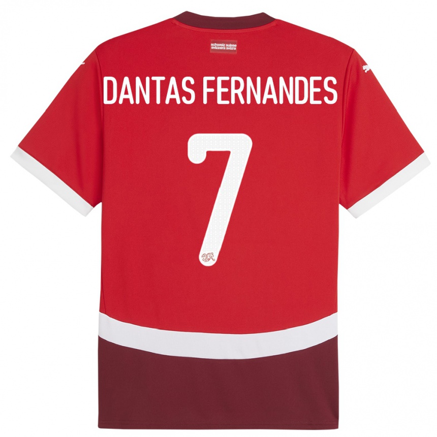 Gyermek Labdarúgás Svájc Ronaldo Dantas Fernandes #7 Piros Hazai Jersey 24-26 Mez Póló Ing