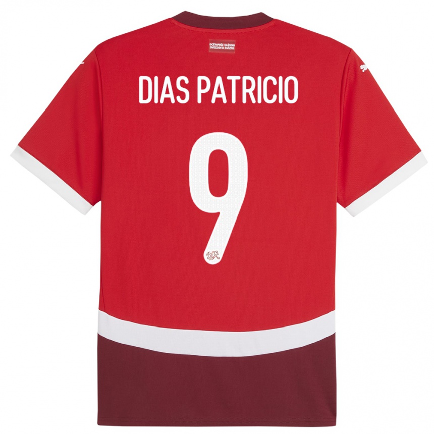 Gyermek Labdarúgás Svájc Alexandre Dias Patricio #9 Piros Hazai Jersey 24-26 Mez Póló Ing