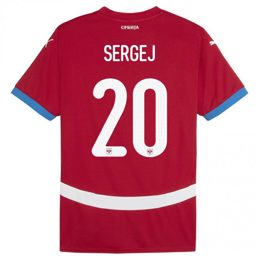 Gyermek Labdarúgás Szerbia Sergej Milinkovic-Savic #20 Piros Hazai Jersey 24-26 Mez Póló Ing