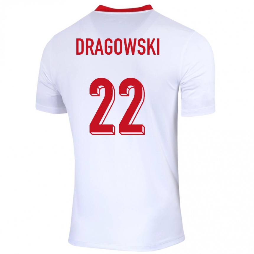 Gyermek Labdarúgás Lengyelország Bartlomiej Dragowski #22 Fehér Hazai Jersey 24-26 Mez Póló Ing