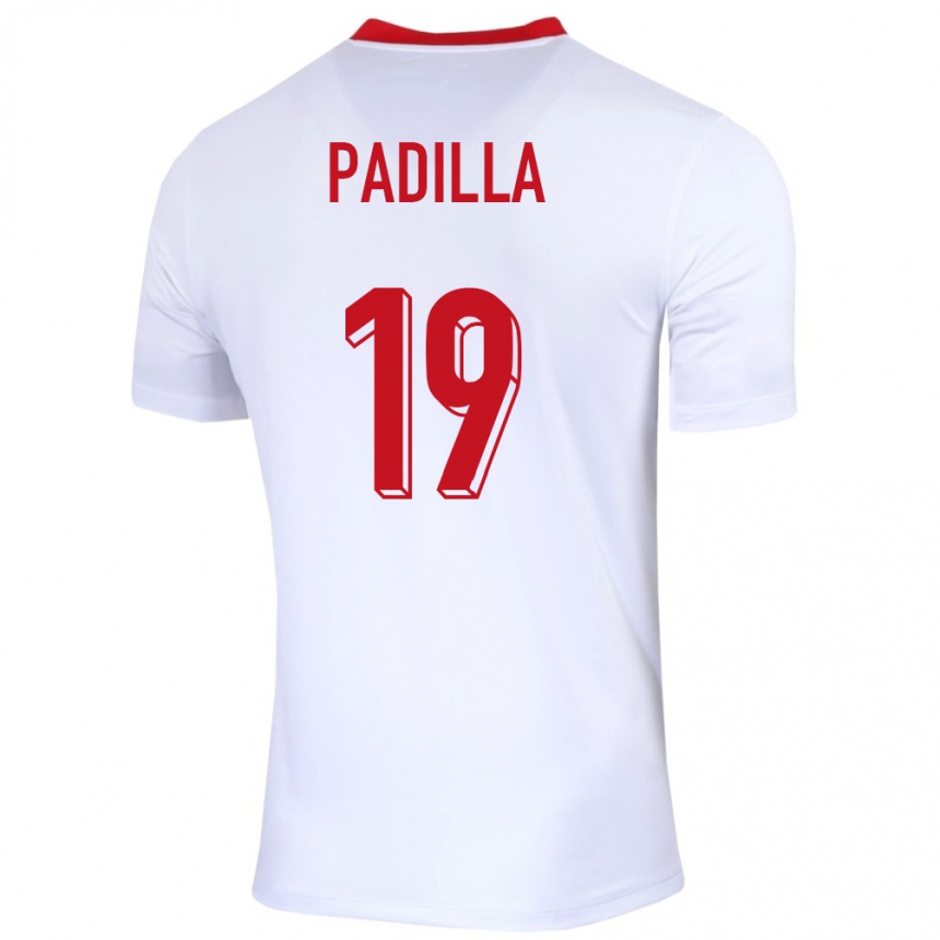 Gyermek Labdarúgás Lengyelország Natalia Padilla #19 Fehér Hazai Jersey 24-26 Mez Póló Ing