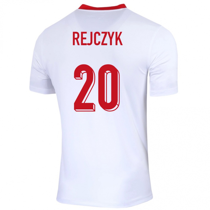 Gyermek Labdarúgás Lengyelország Filip Rejczyk #20 Fehér Hazai Jersey 24-26 Mez Póló Ing