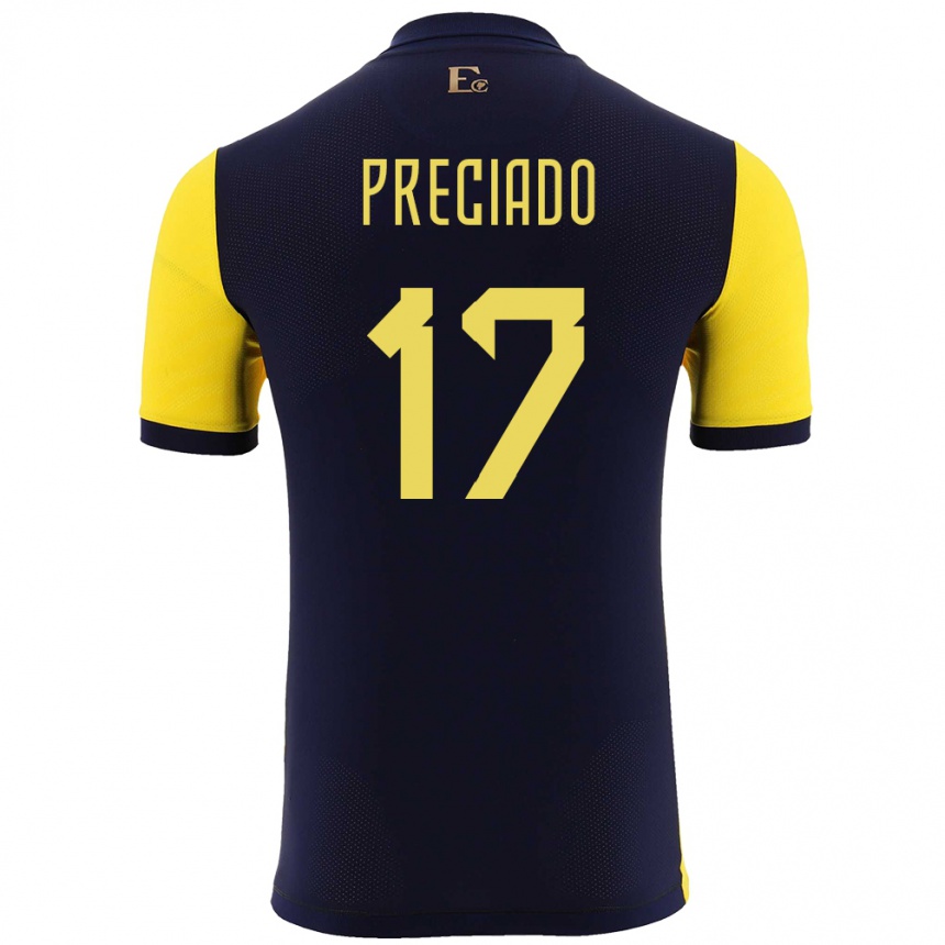 Gyermek Labdarúgás Ecuador Angelo Preciado #17 Sárga Hazai Jersey 24-26 Mez Póló Ing