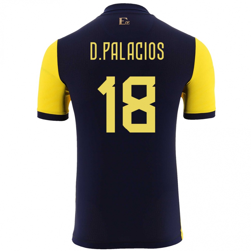 Gyermek Labdarúgás Ecuador Diego Palacios #18 Sárga Hazai Jersey 24-26 Mez Póló Ing