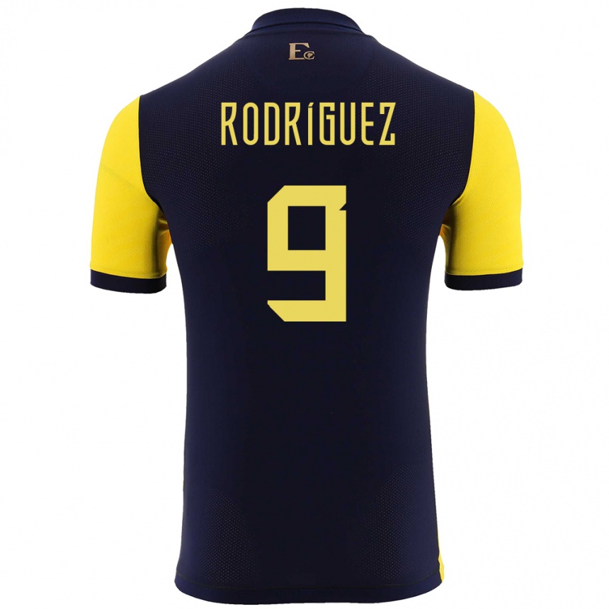 Gyermek Labdarúgás Ecuador Ingrid Rodriguez #9 Sárga Hazai Jersey 24-26 Mez Póló Ing