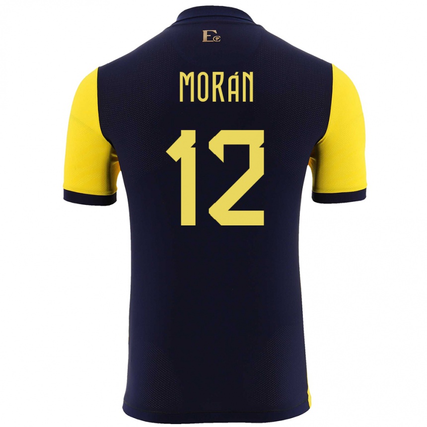 Gyermek Labdarúgás Ecuador Andrea Moran #12 Sárga Hazai Jersey 24-26 Mez Póló Ing