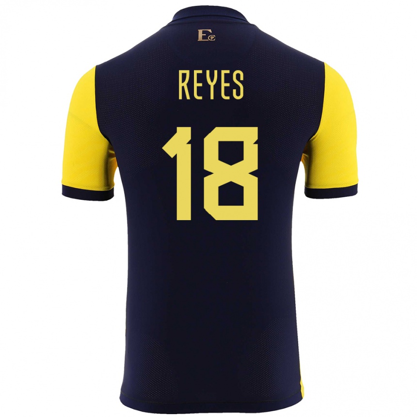 Gyermek Labdarúgás Ecuador Ashley Reyes #18 Sárga Hazai Jersey 24-26 Mez Póló Ing