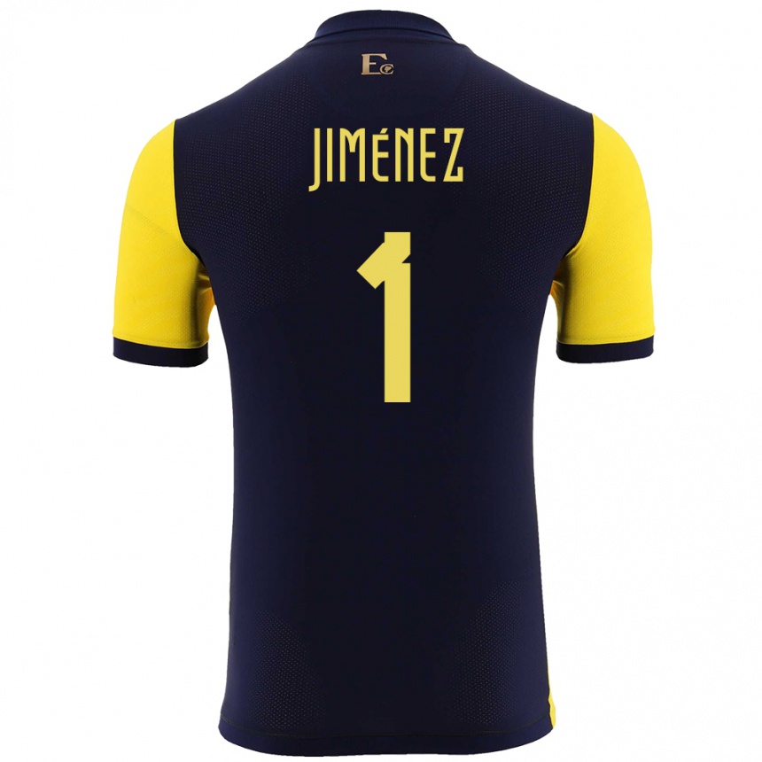 Gyermek Labdarúgás Ecuador Tony Jimenez #1 Sárga Hazai Jersey 24-26 Mez Póló Ing