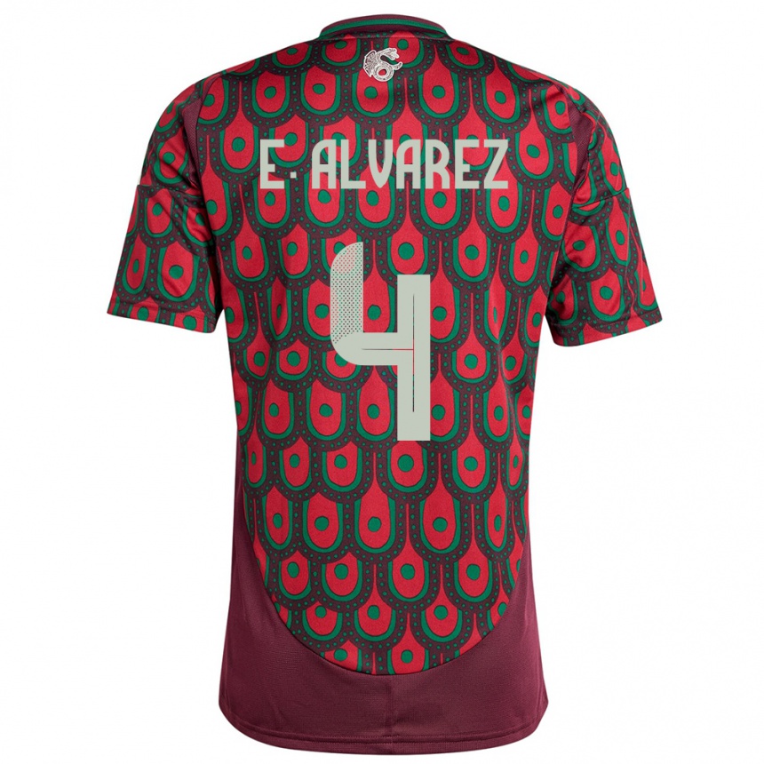 Gyermek Labdarúgás Mexikó Edson Alvarez #4 Gesztenyebarna Hazai Jersey 24-26 Mez Póló Ing