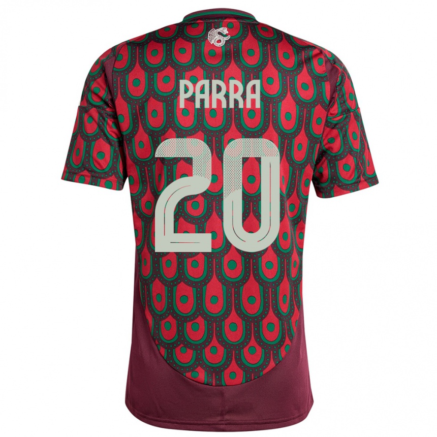 Gyermek Labdarúgás Mexikó Rodrigo Parra #20 Gesztenyebarna Hazai Jersey 24-26 Mez Póló Ing