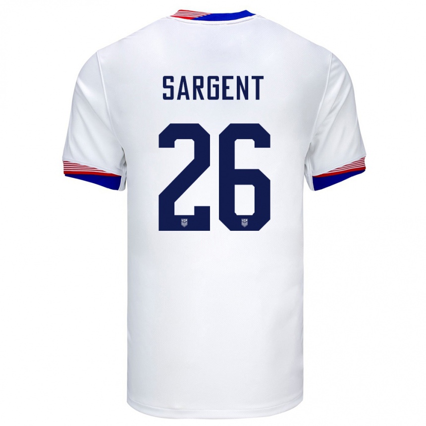 Gyermek Labdarúgás Egyesült Államok Josh Sargent #26 Fehér Hazai Jersey 24-26 Mez Póló Ing