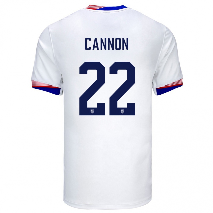 Gyermek Labdarúgás Egyesült Államok Reggie Cannon #22 Fehér Hazai Jersey 24-26 Mez Póló Ing