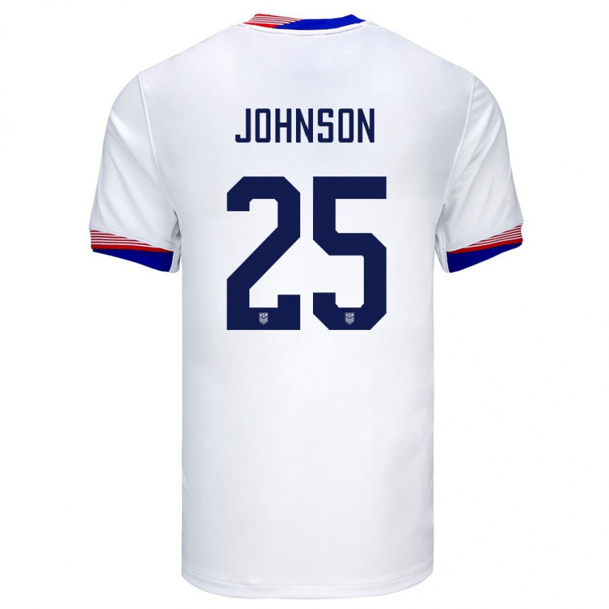 Gyermek Labdarúgás Egyesült Államok Sean Johnson #25 Fehér Hazai Jersey 24-26 Mez Póló Ing