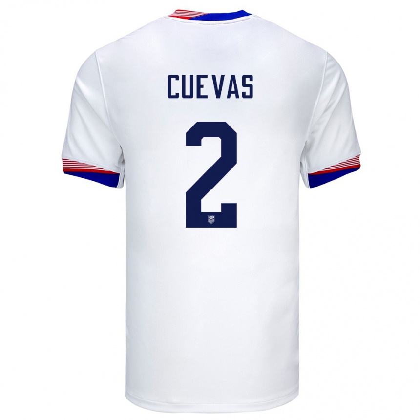 Gyermek Labdarúgás Egyesült Államok Mauricio Cuevas #2 Fehér Hazai Jersey 24-26 Mez Póló Ing