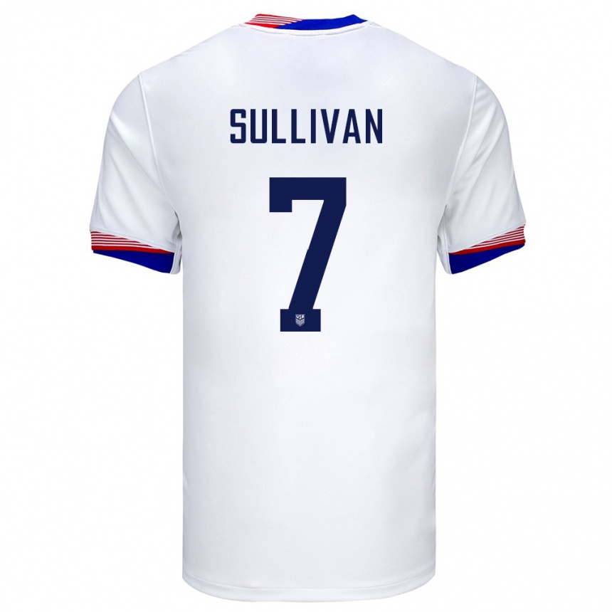 Gyermek Labdarúgás Egyesült Államok Quinn Sullivan #7 Fehér Hazai Jersey 24-26 Mez Póló Ing