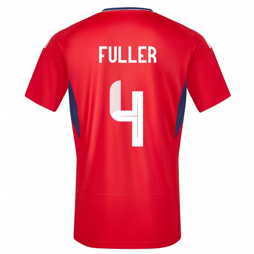 Gyermek Labdarúgás Costa Rica Keysher Fuller #4 Piros Hazai Jersey 24-26 Mez Póló Ing