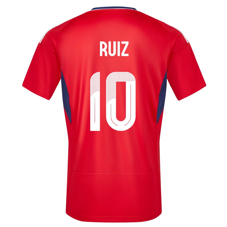 Gyermek Labdarúgás Costa Rica Bryan Ruiz #10 Piros Hazai Jersey 24-26 Mez Póló Ing