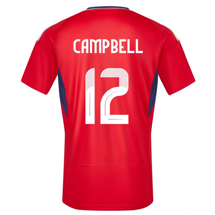 Gyermek Labdarúgás Costa Rica Joel Campbell #12 Piros Hazai Jersey 24-26 Mez Póló Ing